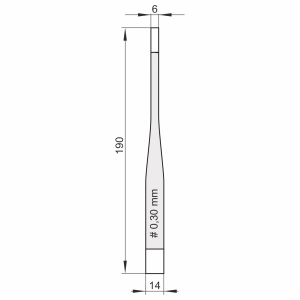 Wobblerstreifen mit transparentem Klebeband SLIM / B PET 030/190, Packung mit 100 Stück